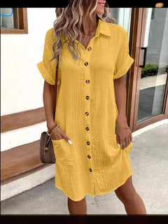 RubyLane – Short Sleeve Pocket Shirt Dress