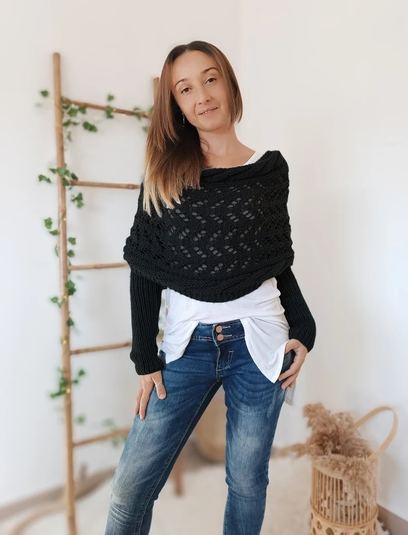 ThreadGlow – Stylish Cable Shrug