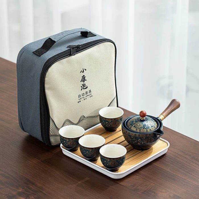 TeaVoyage 360° - The Portable Tea Maker Set with 4 Cups and Travel Bag ...