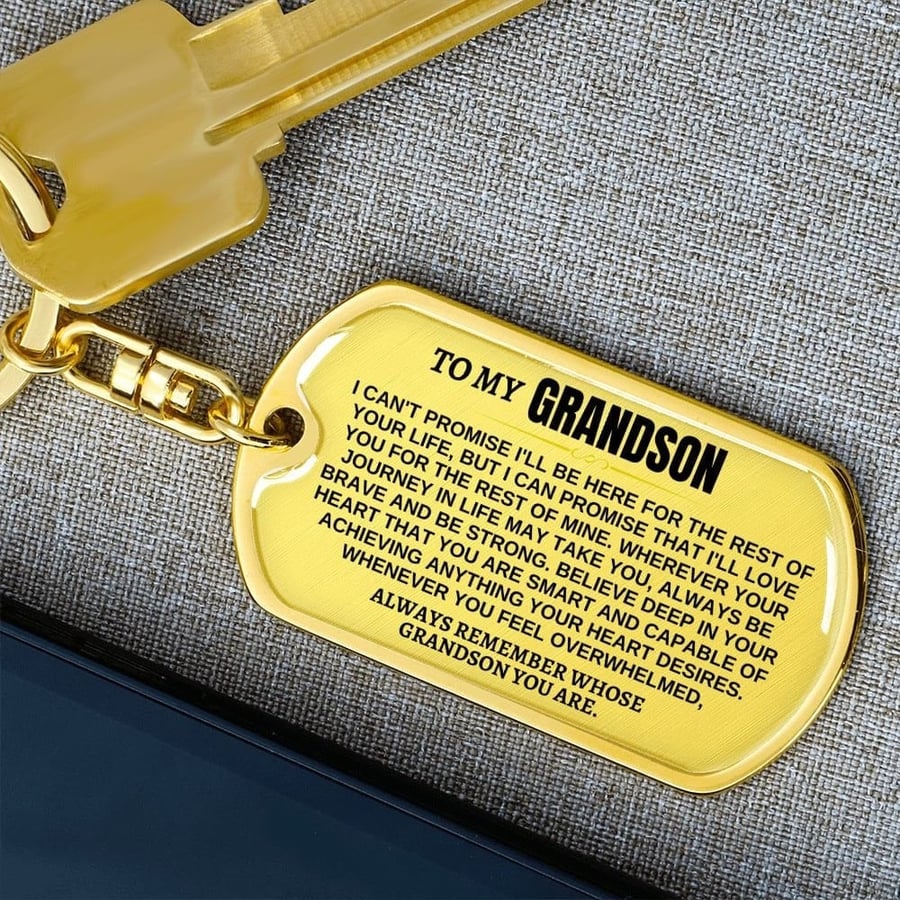 BraveBond - Unique Cherished Grandson Keychain