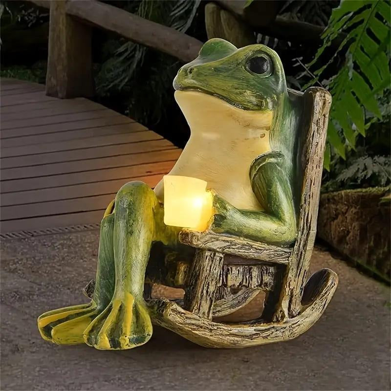 SunFrogGlow – Solar Frog Garden Accent Light