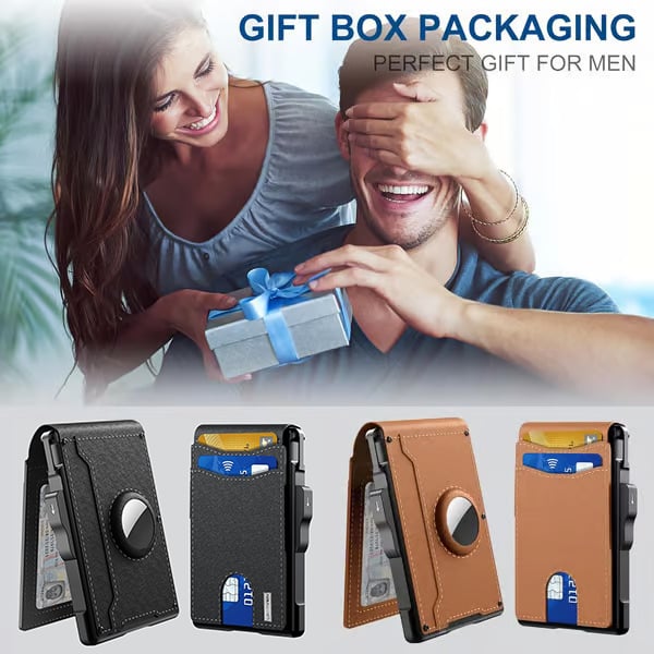 VaultOne - Premium RFID AirTag Wallet