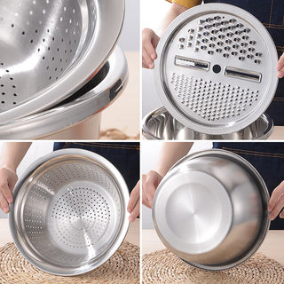 GrateNWash - Multi-Function Steel Prep Bowl