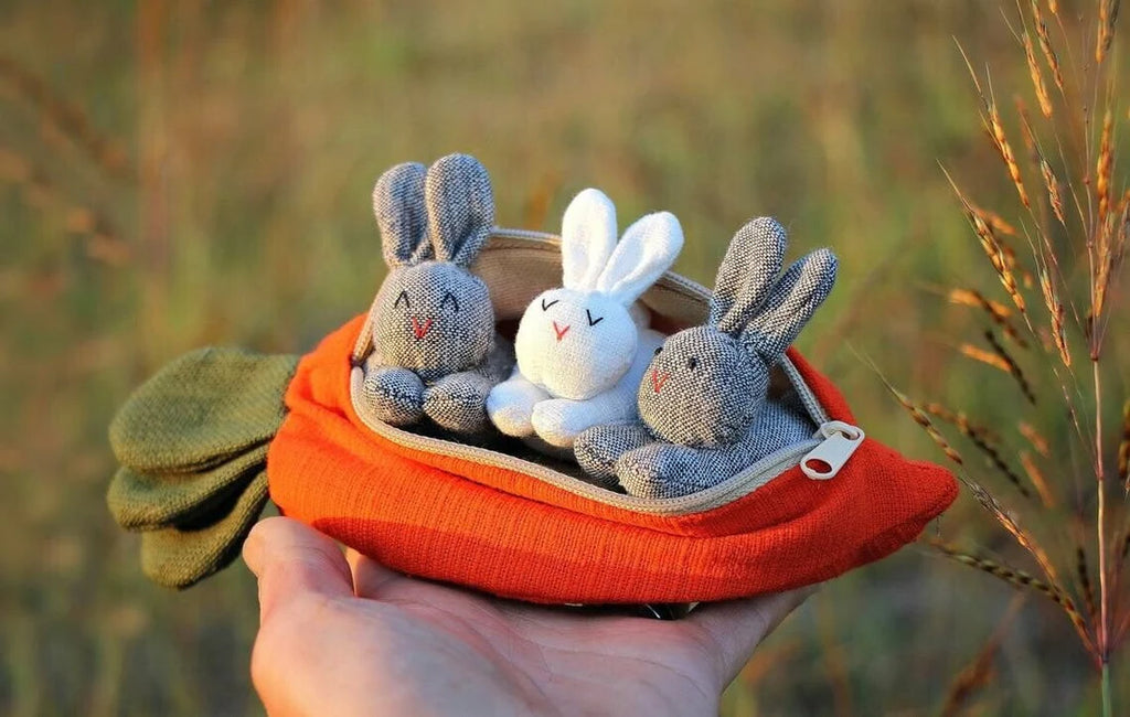 BunnyPeek – Hide & Seek Carrot Pouch