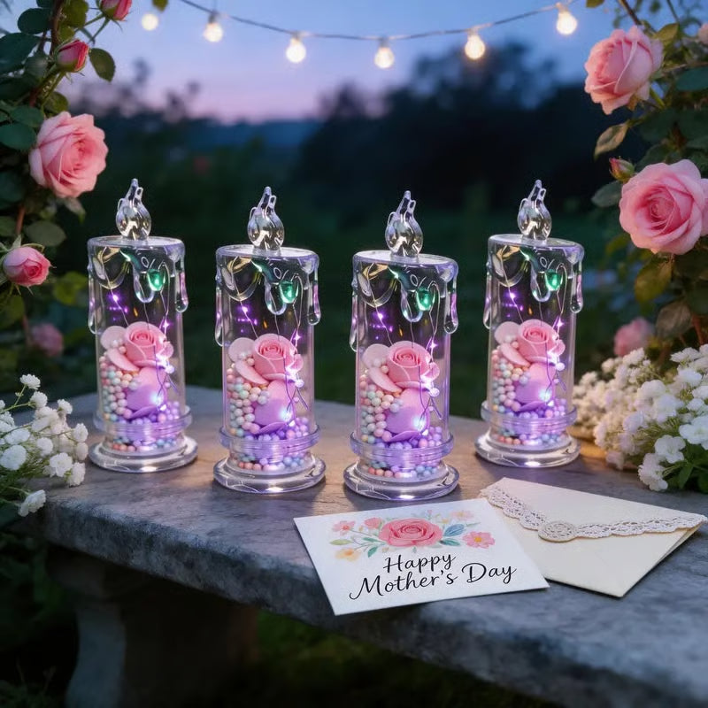 RoseGlow – Realistic Rose Candle Lights