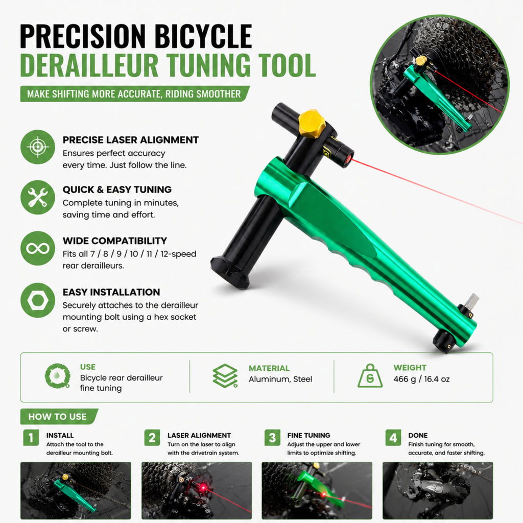 Laser Cutter for Bicycle Chains – Precision Alignment Tool for Derailleur Setup