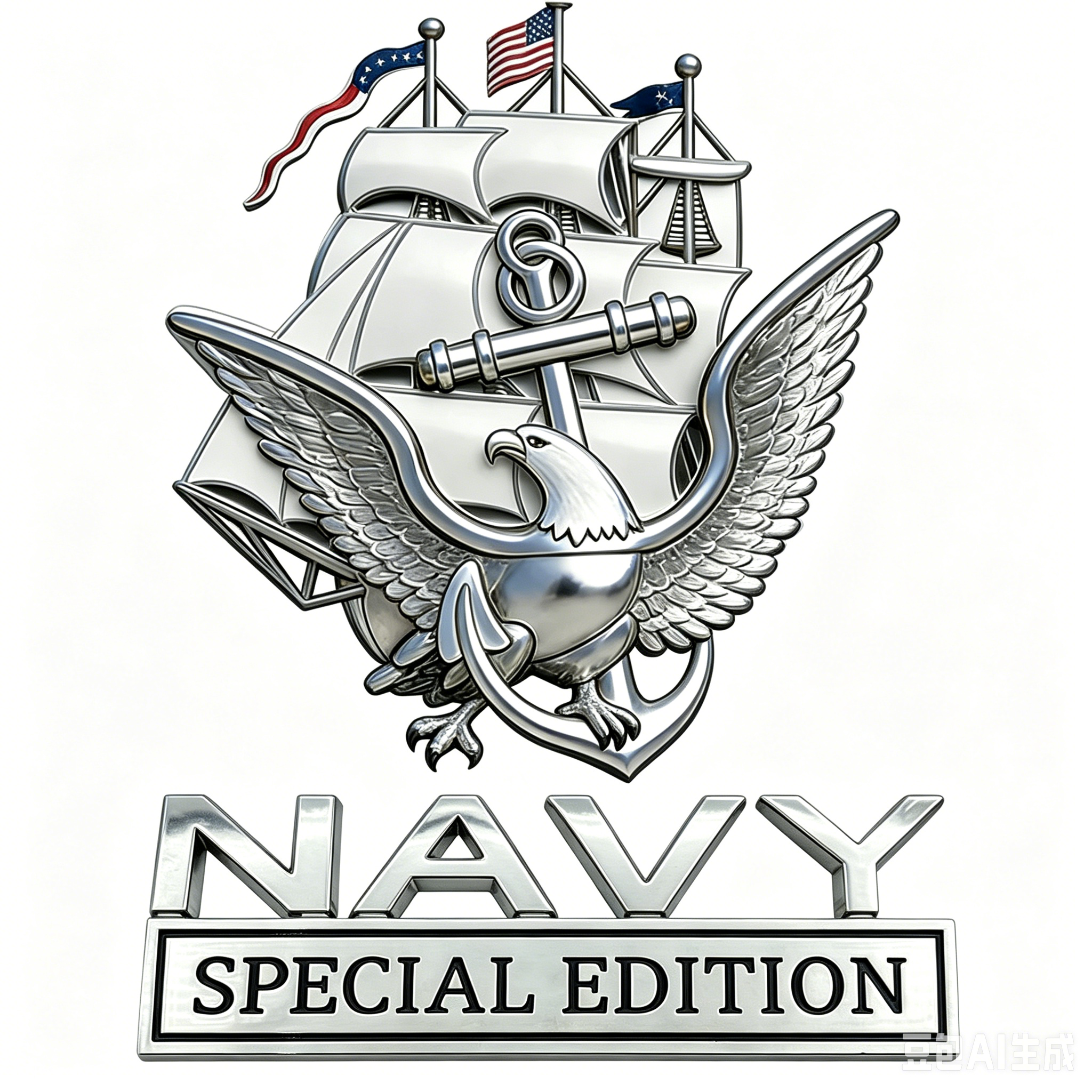NavyHonor – Navy Veteran Metal Auto Emblem