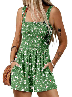 VeloraChic – Summer Square Neck Loose Casual Romper