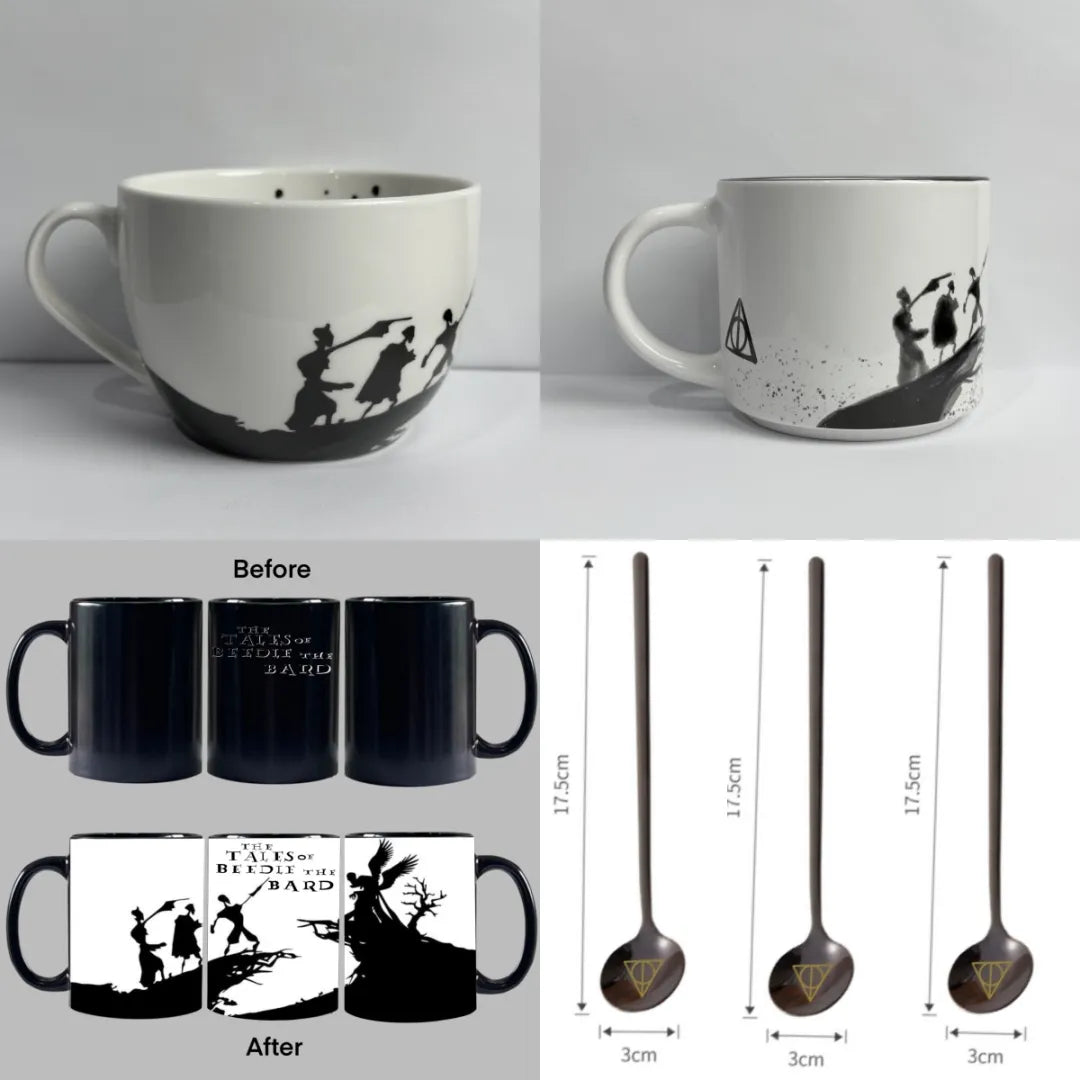 InkCharm – Hand-Drawn Peverell Brothers Mug