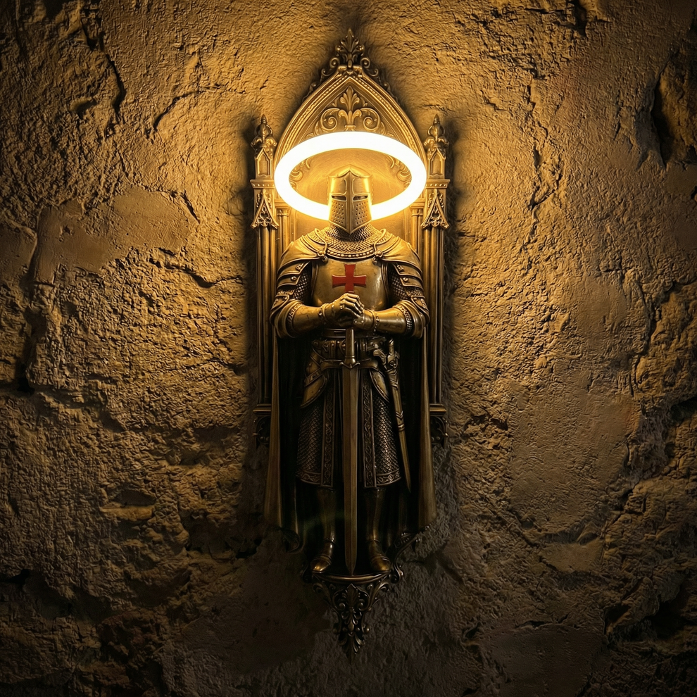 KnightGlow – Medieval Knight Wall Lamp