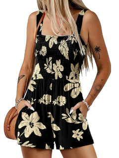 VeloraChic – Summer Square Neck Loose Casual Romper