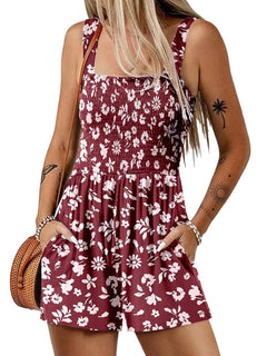 VeloraChic – Summer Square Neck Loose Casual Romper