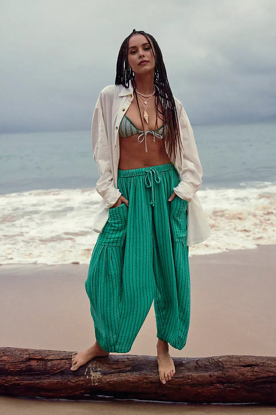LuxeLines – Striped Comfort Pants