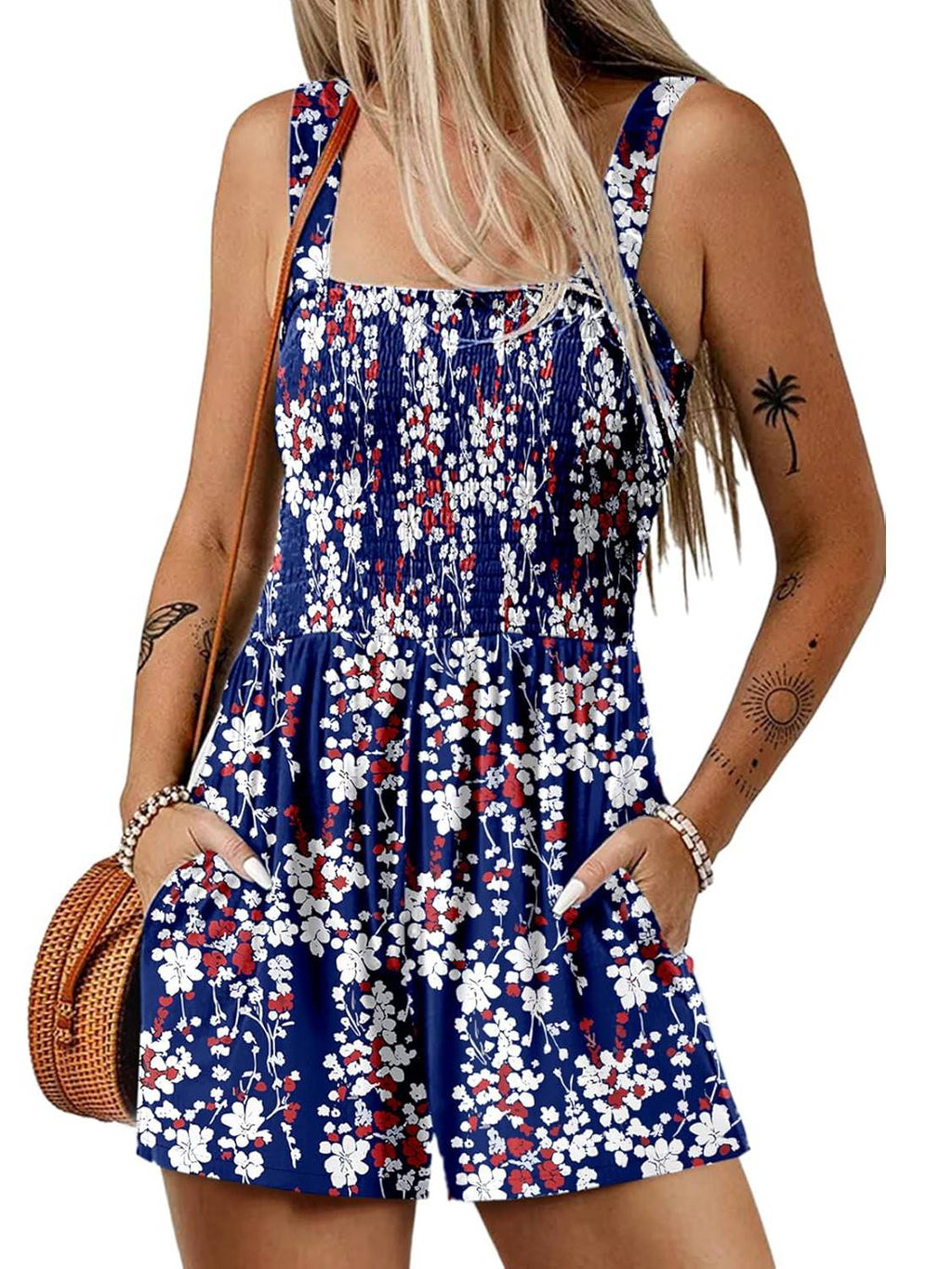 VeloraChic – Summer Square Neck Loose Casual Romper