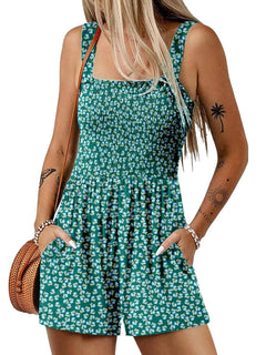 VeloraChic – Summer Square Neck Loose Casual Romper