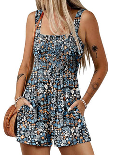 VeloraChic – Summer Square Neck Loose Casual Romper