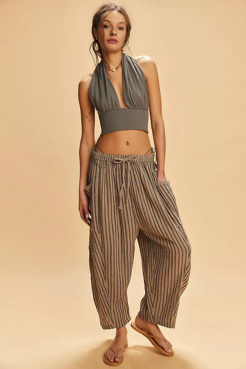LuxeLines – Striped Comfort Pants