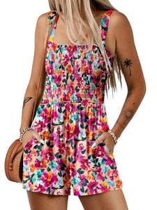VeloraChic – Summer Square Neck Loose Casual Romper
