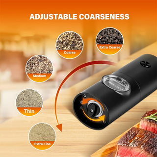 🧂⚡Electric Salt & Pepper Grinder Set – 2 Pack Automatic Spice Mills