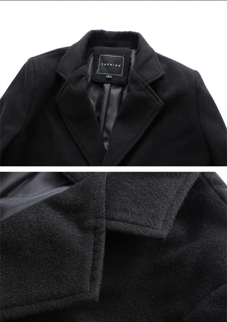 WinterCore – Men’s Single-Breasted Solid Color Jacket