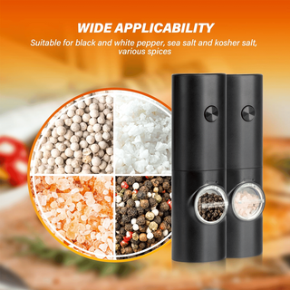 🧂⚡Electric Salt & Pepper Grinder Set – 2 Pack Automatic Spice Mills