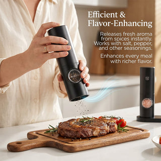 🧂⚡Electric Salt & Pepper Grinder Set – 2 Pack Automatic Spice Mills