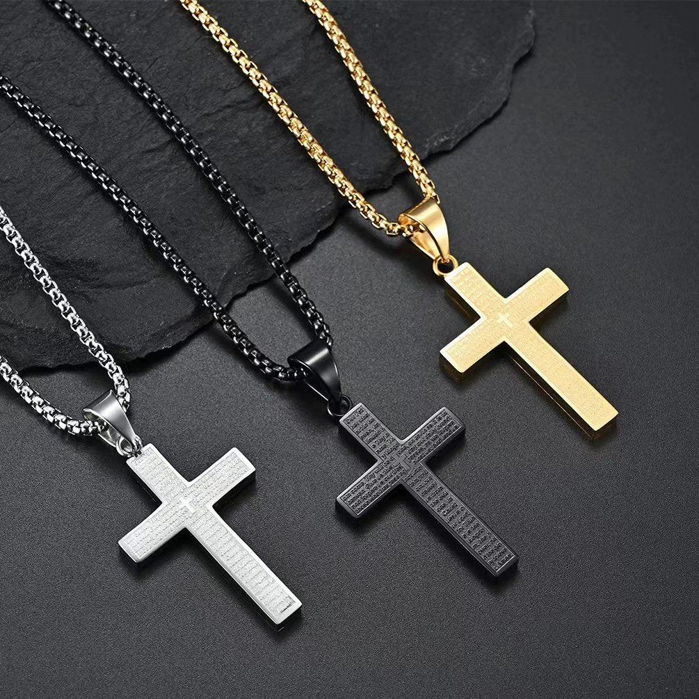 BlessedCharm – Scribble Cross Necklace