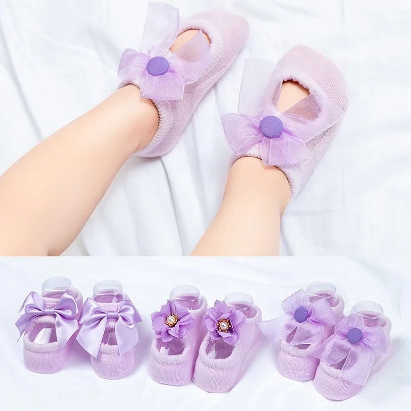 🎉PAY 1 GET 3 PAIRS👼Baby Ballet Socks
