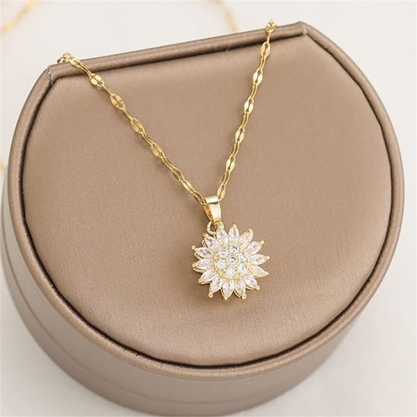 HeartBloom – To My Granddaughter Sunflower Necklace
