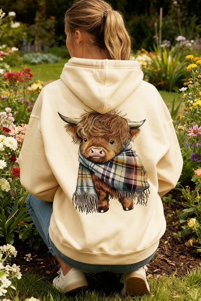 PlushPastures - Cow Print Hoodie