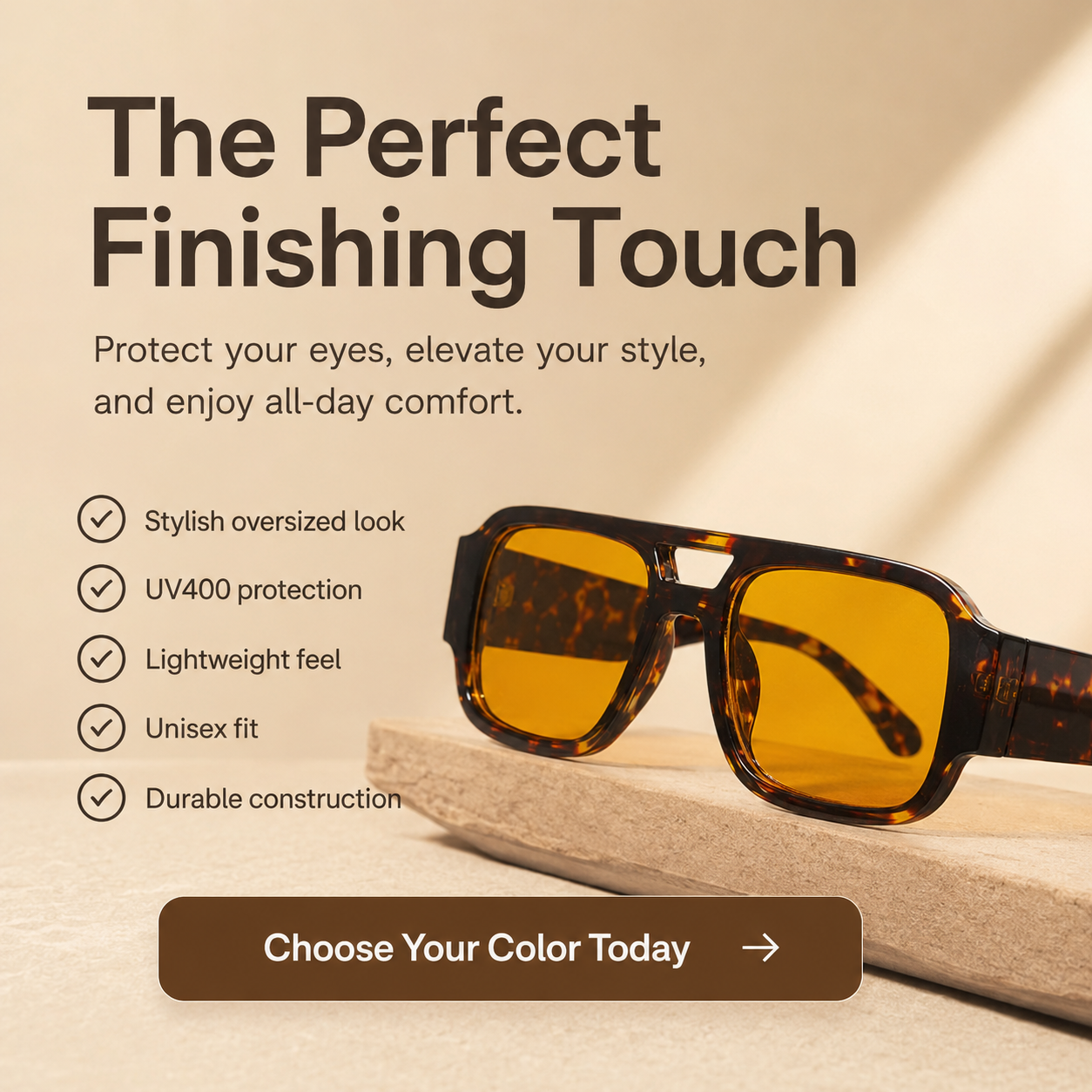 AeroLux – Oversized Aviator Sunglasses