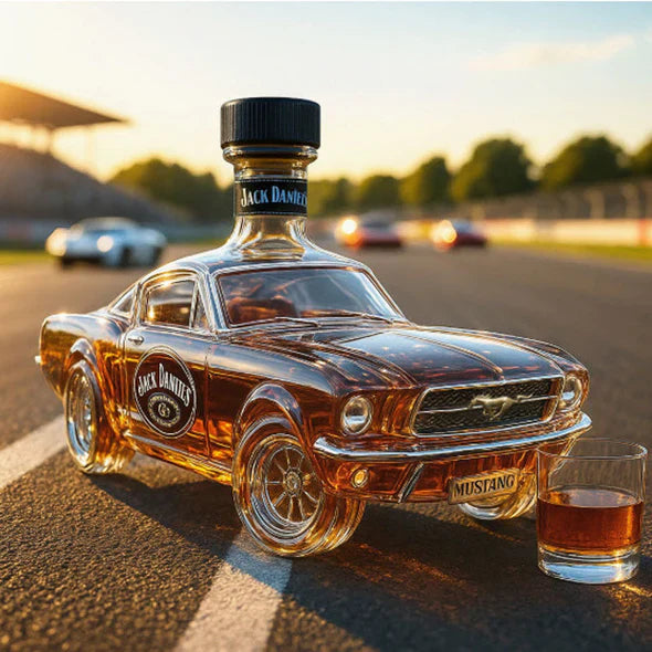 Elegant Mustang Whiskey Bottle – Minimalist Design for Home Bar