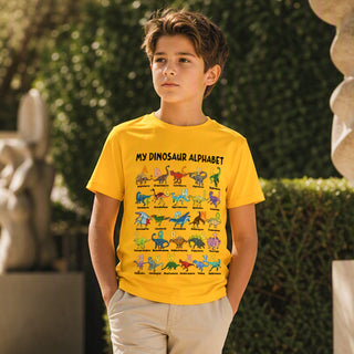 DinoQuest – Colourful Dinosaur Alphabet Learning Tee