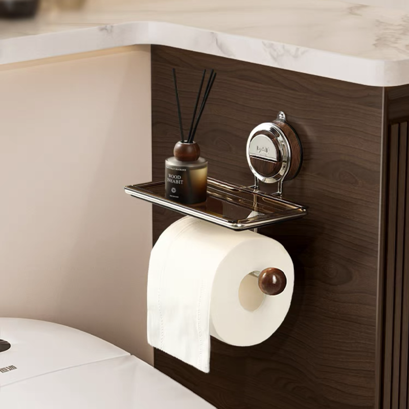 GripMount – No-Drill Suction Toilet Paper Holder