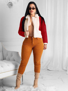 CozyPatch – Fur Patchwork Cotton Jacket