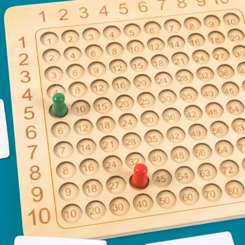 MathQuest - Montessori Wooden Multiplication Board