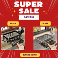 ✨ BUY 2 SAVE $10 (Black & Silver)