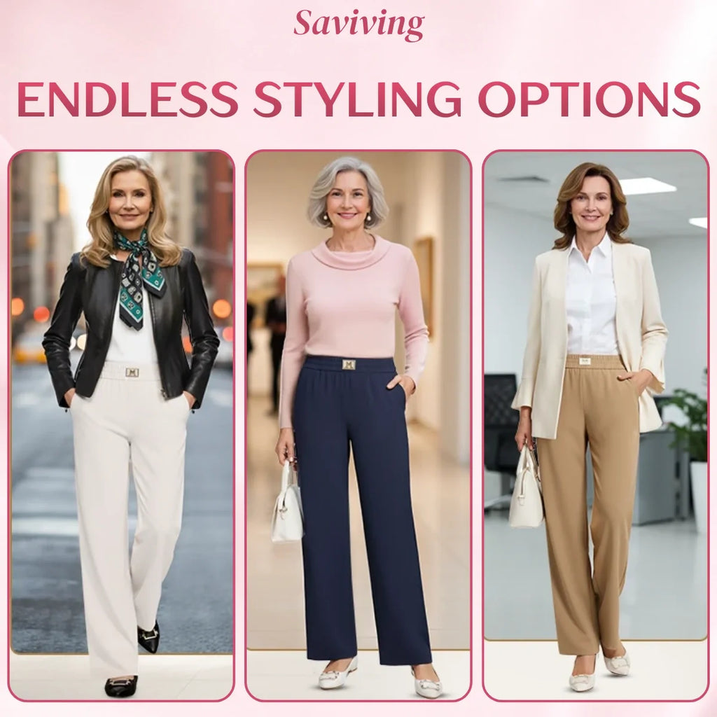 FlexAura – High Waist Pull On Stretch Fit Pants
