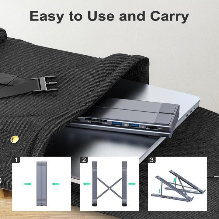 FlexPort – Foldable 8-in-1  USB-C Laptop Stand
