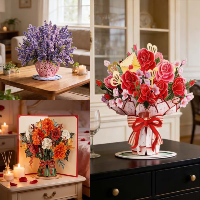 BloomingHeart - Dual Gift Pop-Up Card
