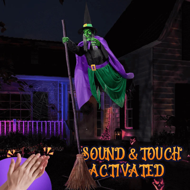 WitchWhirl – Flying Broom Halloween Decor