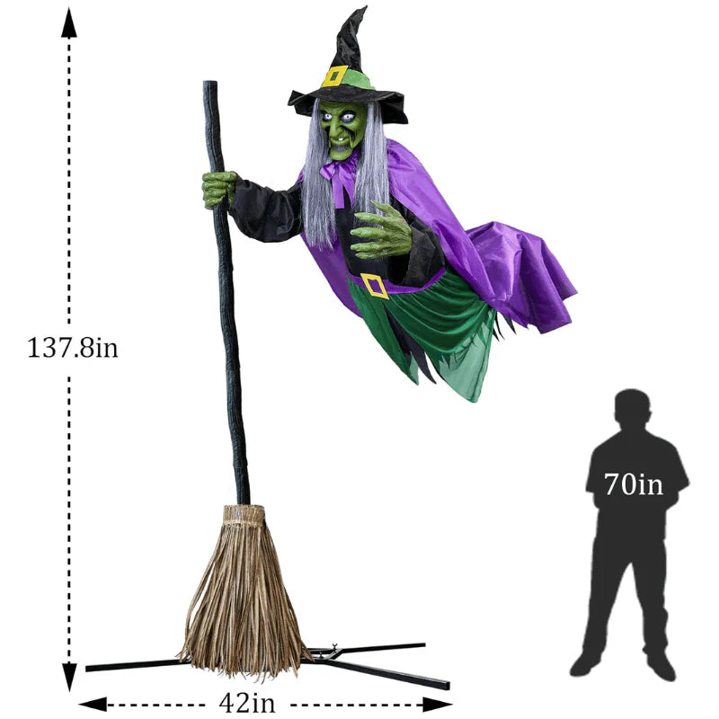 WitchWhirl – Flying Broom Halloween Decor