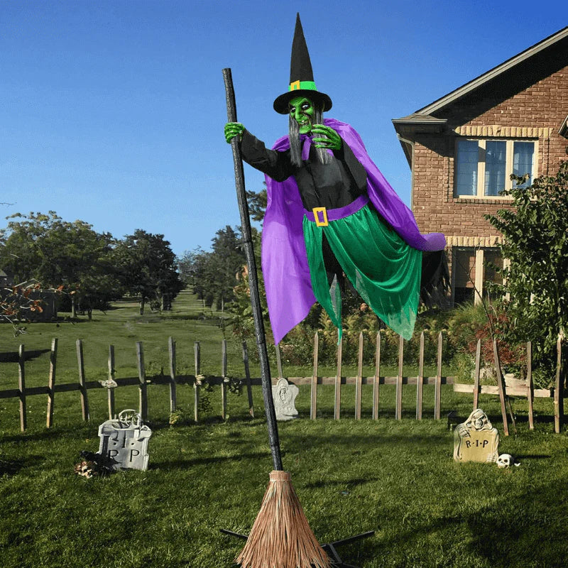 WitchWhirl – Flying Broom Halloween Decor