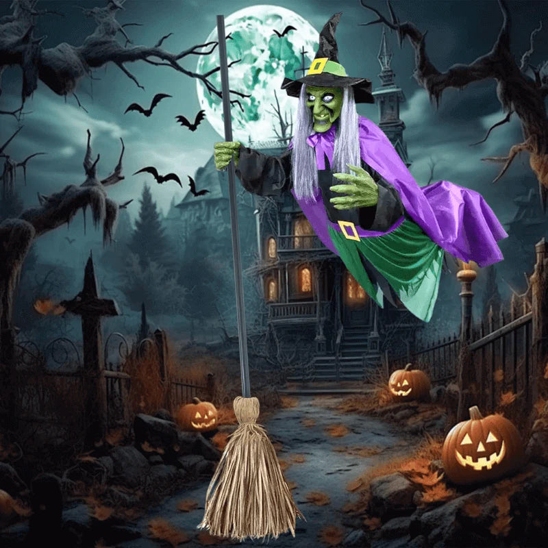 WitchWhirl – Flying Broom Halloween Decor