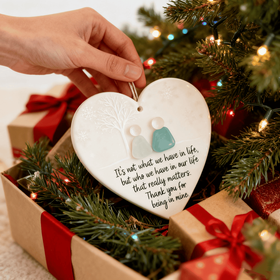 AquaHeart – Handcrafted Sea Glass Friendship Decor