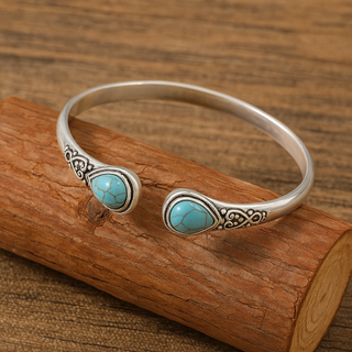 BohoCharm – Turquoise Statement Bangle