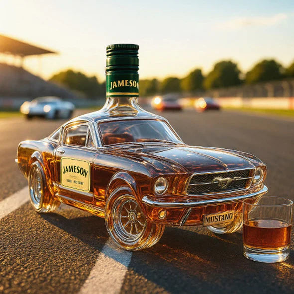 Elegant Mustang Whiskey Bottle – Minimalist Design for Home Bar