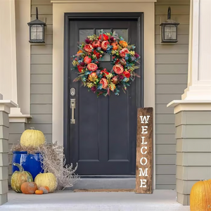 DoorDelight - Enchanting Peony & Pumpkin Wreath