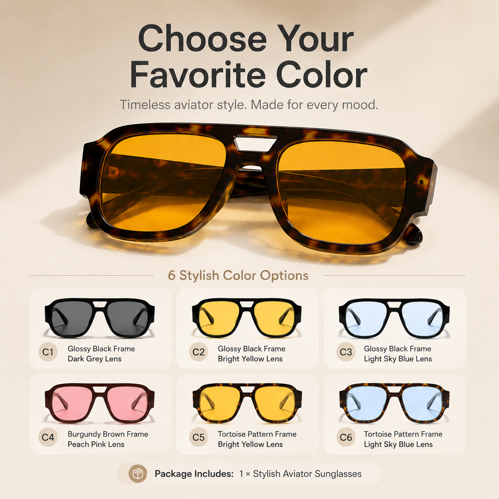 AeroLux – Oversized Aviator Sunglasses