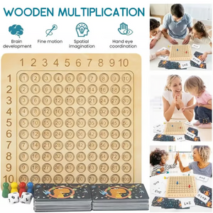 MathQuest - Montessori Wooden Multiplication Board